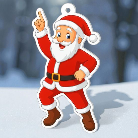 Jolly Father Christmas Dancing Medal