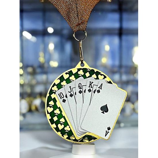 Aurum Poker Card Game Stainless Steel Medal