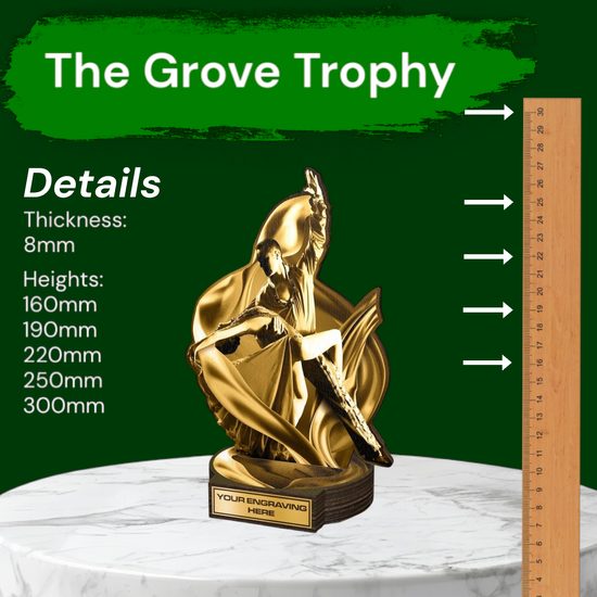 Grove Classic Ballroom Dance Real Wood Trophy