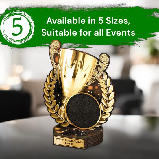 Grove Logo Insert Cup Real Wood Trophy
