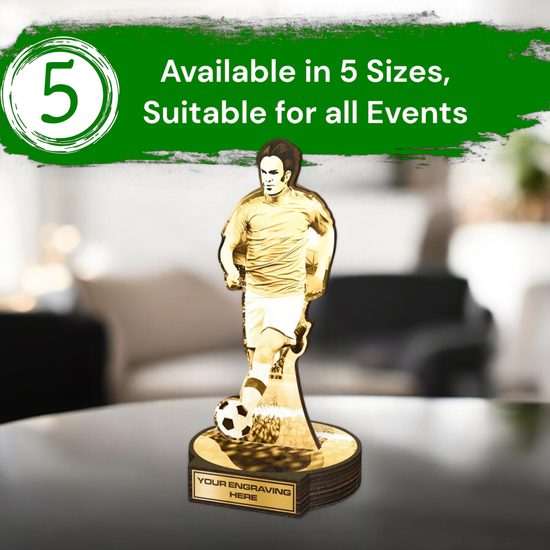 Grove Classic Football Player Real Wood Trophy