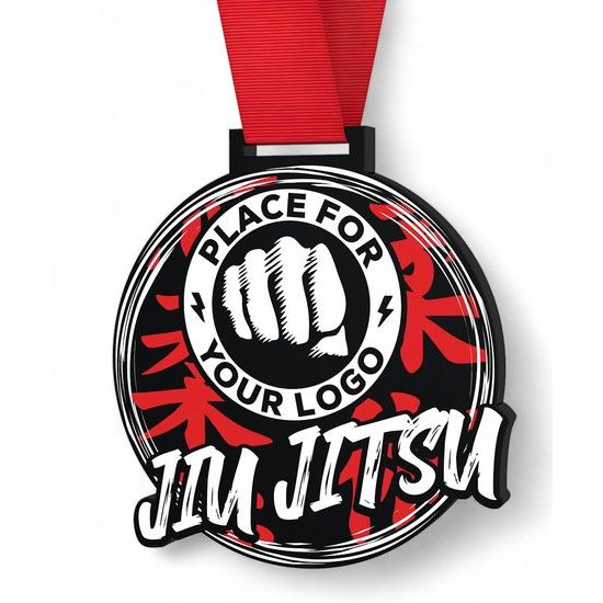 Giant Jiu Jitsu Black Acrylic Logo Medal