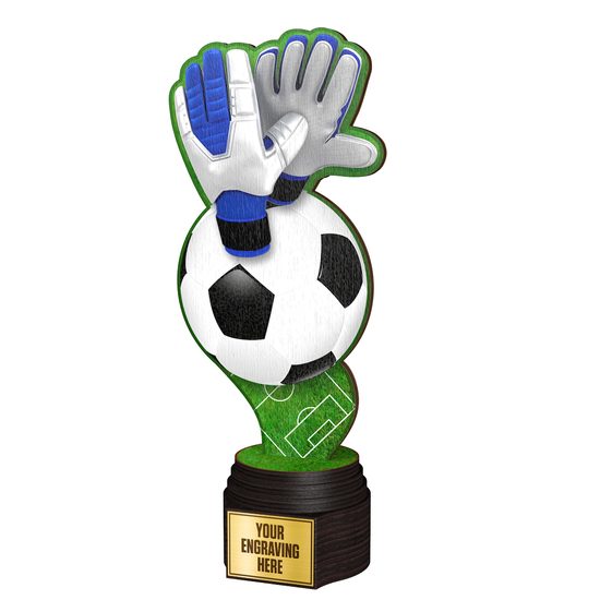 Frontier Real Wood Goalkeeper Football Trophy