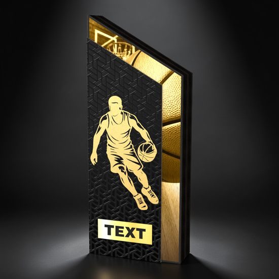 Spire Edge Metal & Wood Basketball Trophy