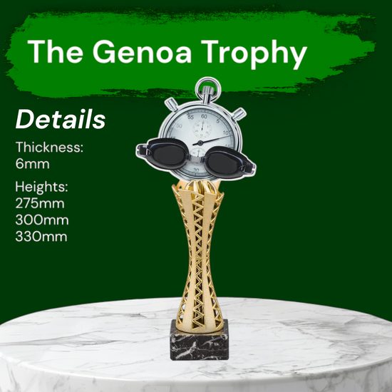 Genoa Swimming Goggles and Stopwatch Trophy