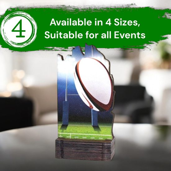 Shard Rugby Eco Friendly Wooden Trophy