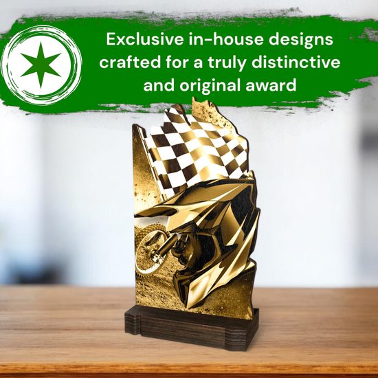 Shard Classic Motocross Eco Friendly Wooden Trophy