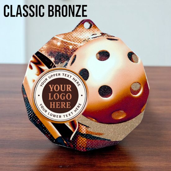 Dodeca Pickleball Stainless Steel Logo Insert Medal