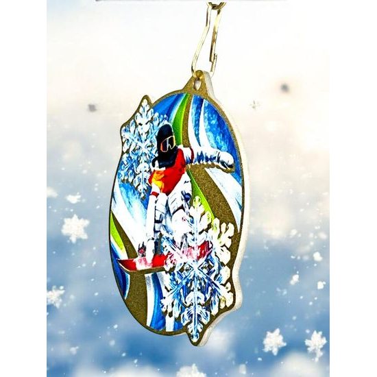 Aurum Snowboarding Stainless Steel Medal