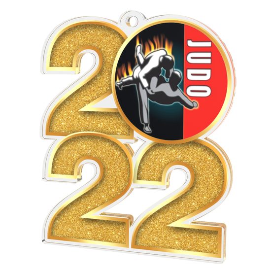 Judo 2022 Gold Acrylic Medal