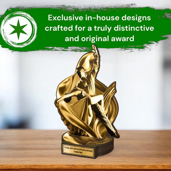 Grove Classic Ballroom Dance Real Wood Trophy