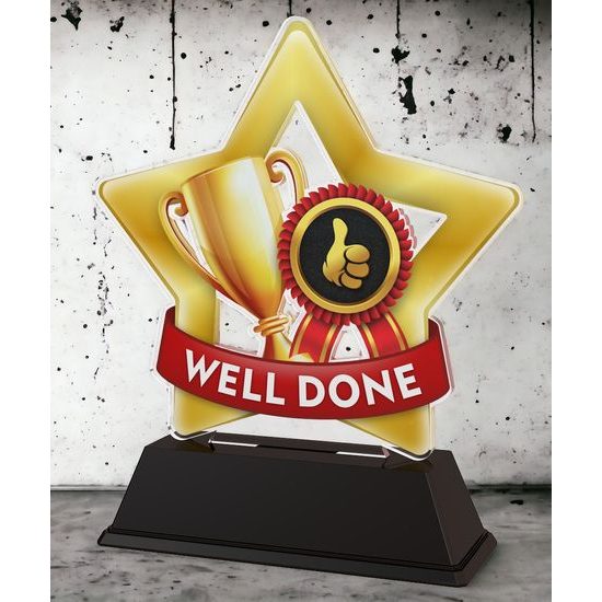 Mini Star Well Done Trophy