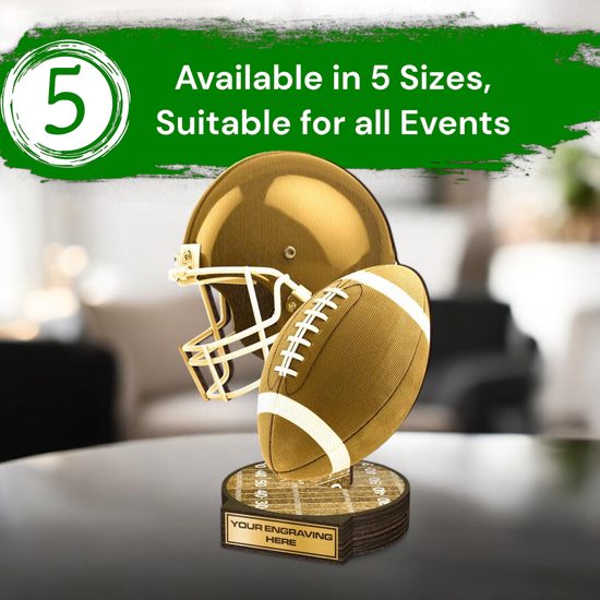 Grove Classic American Football Real Wood Trophy