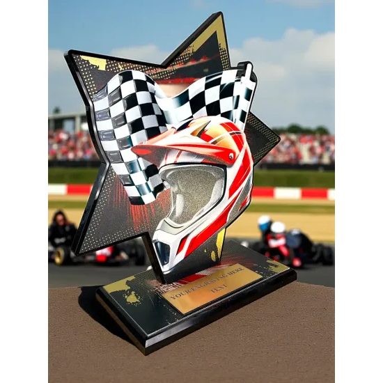 Liano Metal & Acrylic Motocross & Speedway Star Trophy