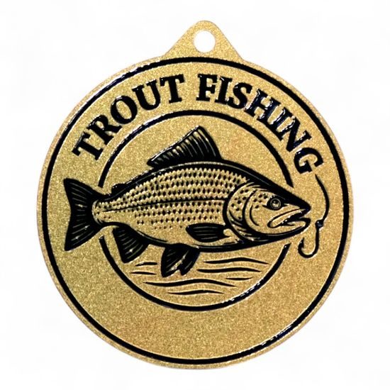 Quantum Trout Fishing Stainless Steel Medal