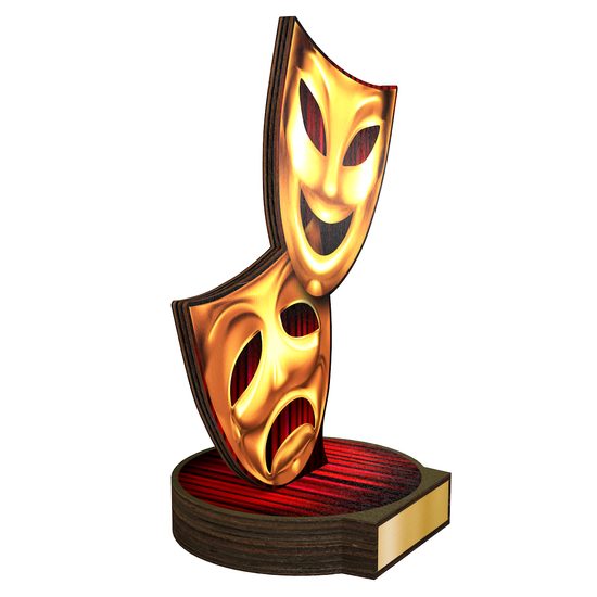 Grove Drama Theatre Real Wood Trophy