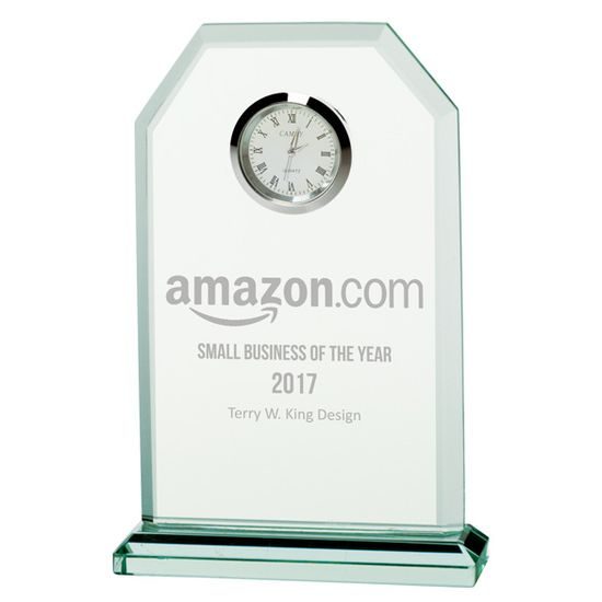 Vitoria Jade Glass Clock Award