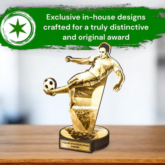 Grove Classic Football Player Action Real Wood Trophy