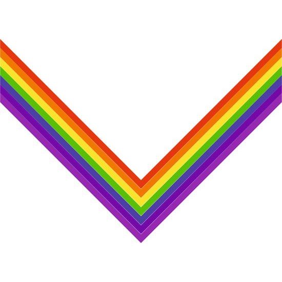 Rainbow Stripe Clip on Medal Ribbon