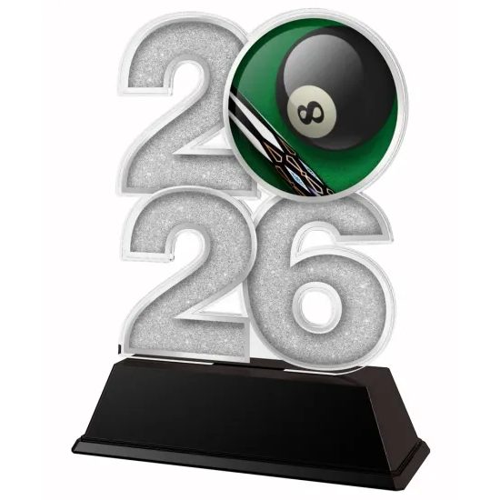 Pool Year Trophy – Sports Award with Year Selection