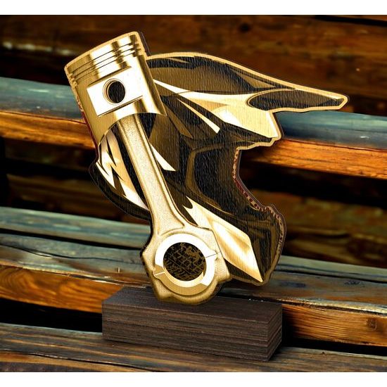 Sierra Classic Speedway Piston Real Wood Trophy