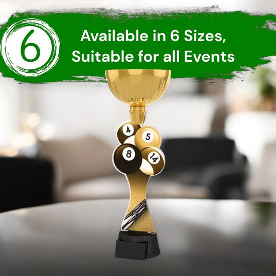 Vancouver Classic Pool Balls Gold Cup Trophy