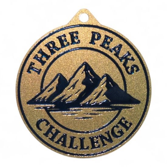Quantum 3 Peaks Challenge Stainless Steel Medal