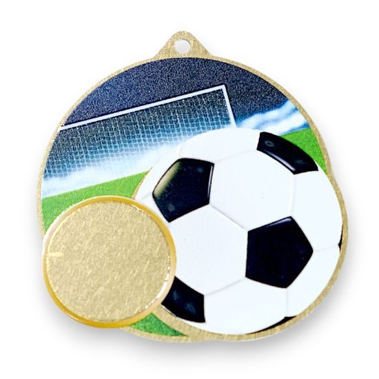 Aurum Football Stainless Steel Logo Insert Medal