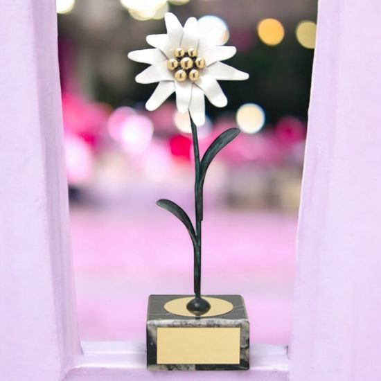 Laza Edelweiss Flower Handmade Metal Trophy