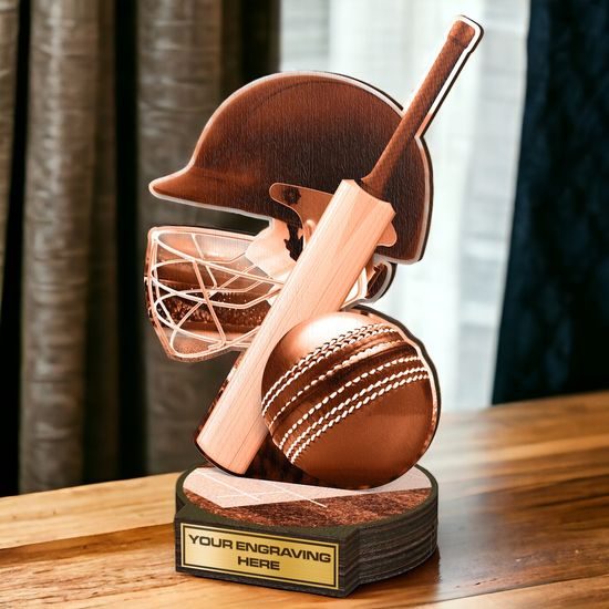 Grove Classic Cricket Real Wood Trophy