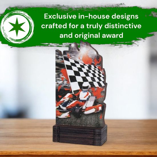 Shard Go Kart Eco Friendly Wooden Trophy