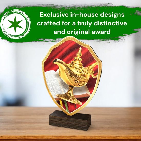 Arden Knowledge Real Wood Shield Trophy