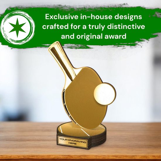 Grove Classic Table Tennis Real Wood Trophy