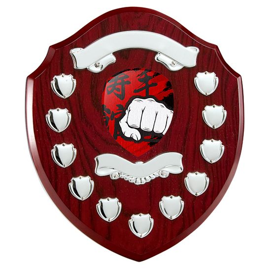Northumbria Martial Arts Rosewood Wooden 11 Year Annual Shield