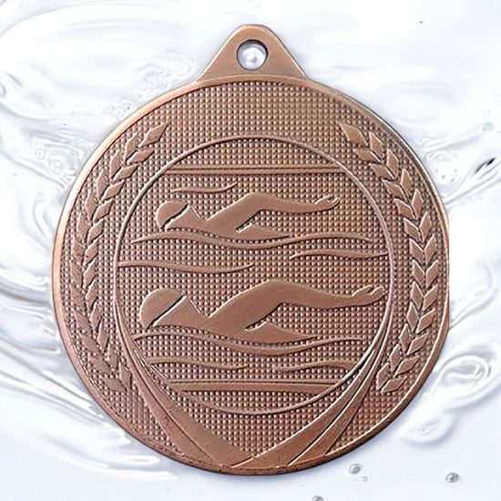 Champion Embossed Swimming Bronze Medal