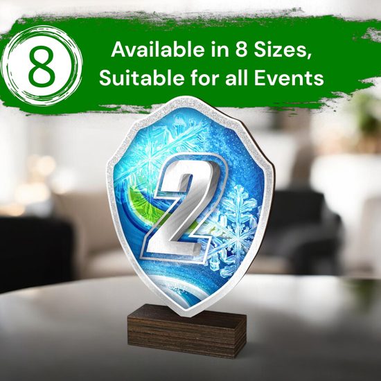 Arden 2nd Place Winter Real Wood Shield Trophy