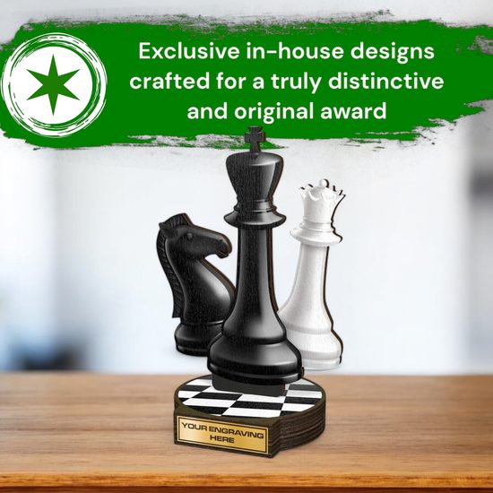 Grove Chess Real Wood Trophy