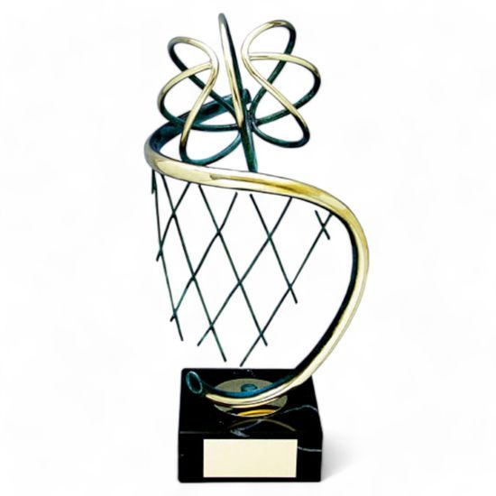 Zaragoza Basketball Net Handmade Metal Trophy