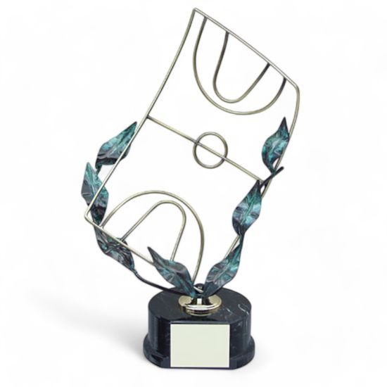 Utrera Basketball Court Handmade Metal Trophy