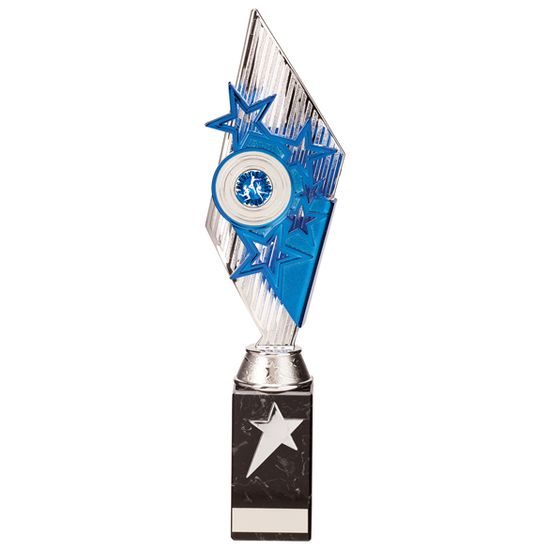 Pizzazz Silver and Blue Stars Trophy