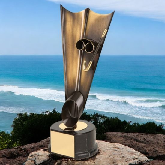 Zissou Scuba Diving Handmade Metal Trophy