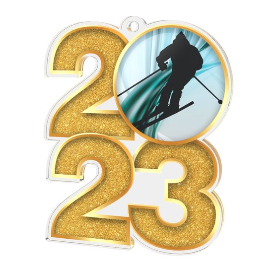 Skiing 2023 Acrylic Medal