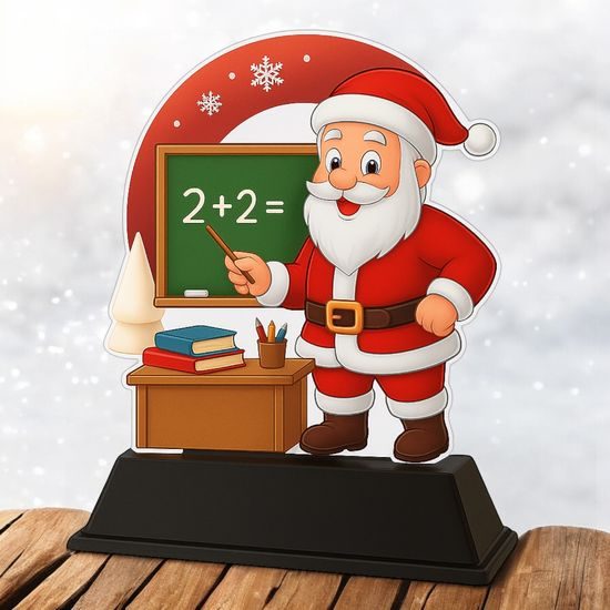 Santa School Teacher Christmas Trophy