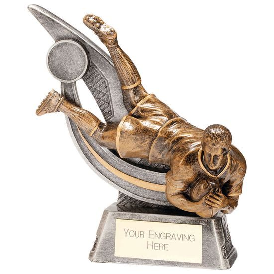 Marauder Rugby Player Trophy (FREE LOGO)