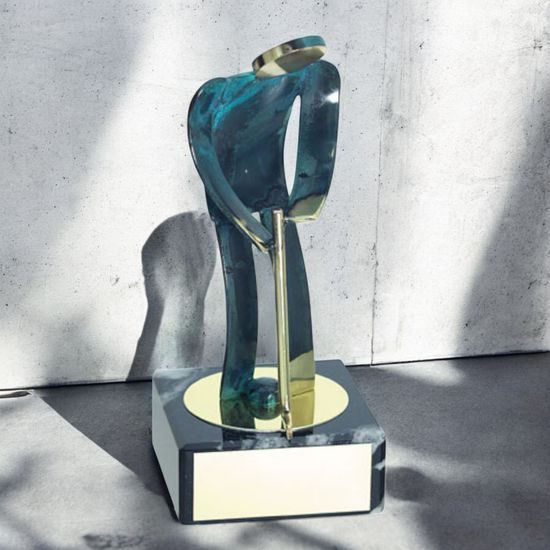 Toledo Golf Nearest the Pin Handmade Metal Trophy