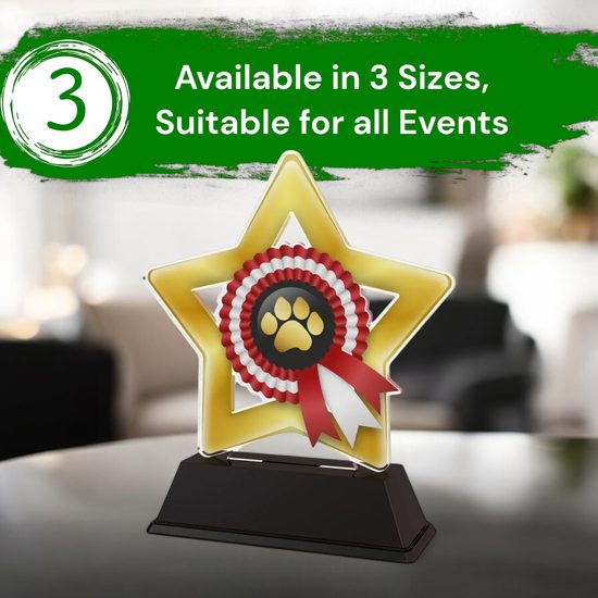 Mini Star Dog Paw Trophy