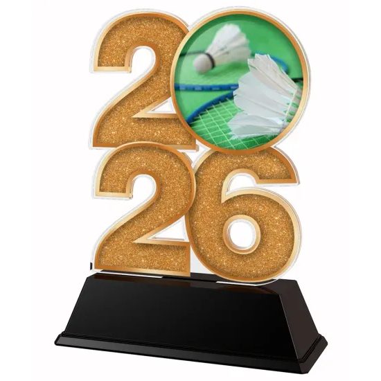 Badminton Year Trophy – Sports Award with Year Selection