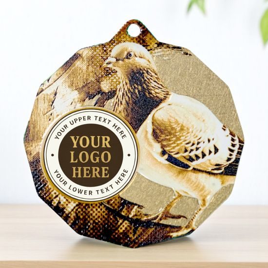 Dodeca Pigeon Racing Stainless Steel Logo Insert Medal