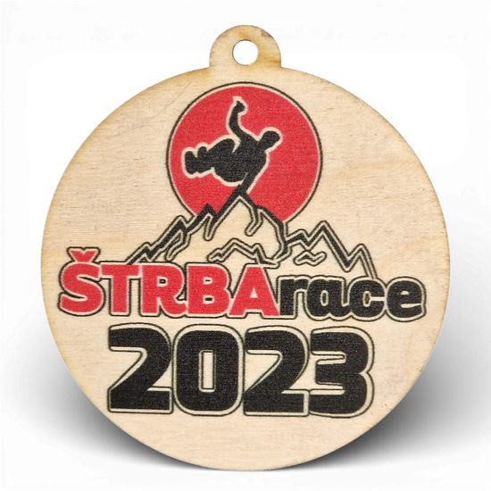 Custom Made Economy Circular Real Wood Logo Medal