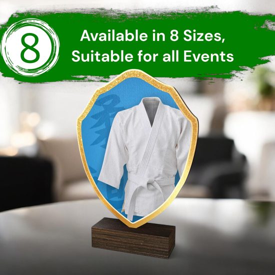 Arden Martial Arts Jacket Real Wood Shield Trophy